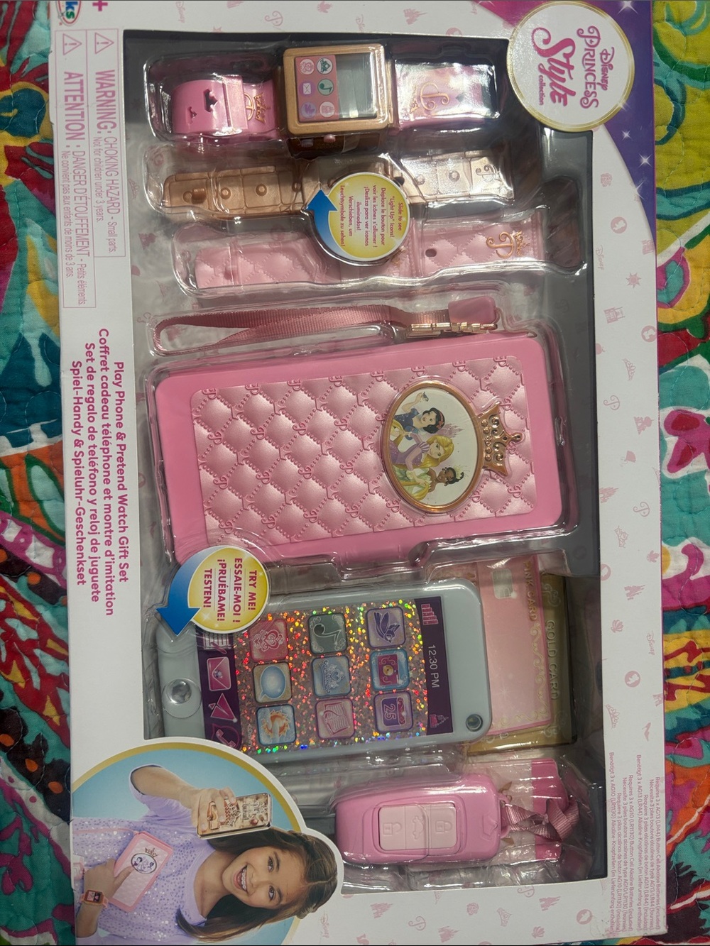 Disney princess Pink Play Phone & Watch Role-Play Set
